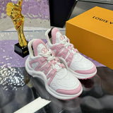 Women's Archlight Sneakers, Pink-White Monogram Embossed| 1A4X75