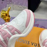 Women's Archlight Sneakers, Pink-White Monogram Embossed| 1A4X75