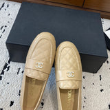 Women's (Beige Lambskin) Diamond-Quilted Loafers / Moccasins| G36646 X01000 26C