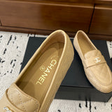 Women's (Beige Lambskin) Diamond-Quilted Loafers / Moccasins| G36646 X01000 26C