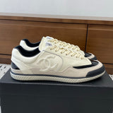 Women's Black and White Alligator-Grain Leather and Patent Leather Trainers |G46872 B18224 NZV95