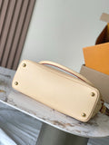 Alma PM Beige Leather Handbag Monogram Pattern, Refined VVN Calfskin |M27388