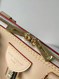 Alma PM Beige Leather Handbag Monogram Pattern, Refined VVN Calfskin |M27388