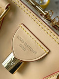 Alma PM Beige Leather Handbag Monogram Pattern, Refined VVN Calfskin |M27388