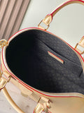 Alma PM Beige Leather Handbag Monogram Pattern, Refined VVN Calfskin |M27388