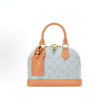 Alma PM Handbag Glacier Blue  Monogram-coated canvas with calfskin trim |M27526