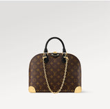 Alma Trunk PM Handbag, Black Monogram Canvas |M27216