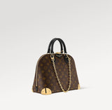 Alma Trunk PM Handbag, Black Monogram Canvas |M27216