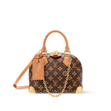 Alma Trunk BB Handbag, Black + Orange Monogram Canvas|M28105