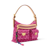 Baggy PM Handbag in Pink Monogram Jacquard Denim| M28266