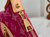 Baggy PM Handbag in Pink Monogram Jacquard Denim| M28266