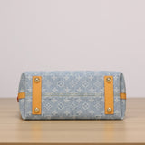 CarryAll PM Handbag, Blue Monogram Denim |M11462