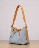 CarryAll PM Handbag, Blue Monogram Denim |M11462