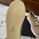 Women's Dark Beige Suede Mocassin Loafers G45242 Y56767