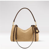 Express MM Handbag in Hazelnut Brown Soft Suede |M26358
