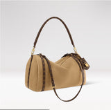 Express MM Handbag in Hazelnut Brown Soft Suede |M26358
