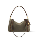 Express MM Handbag Khaki Suede Calfskin| M29230