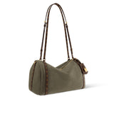 Express MM Handbag Khaki Suede Calfskin| M29230