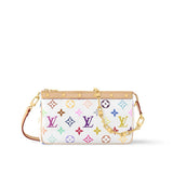 Pochette Accessoires Clutch Bag Monogram Multicolore White Canvas M13404