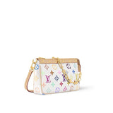 Pochette Accessoires Clutch Bag Monogram Multicolore White Canvas M13404