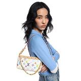 Pochette Accessoires Clutch Bag Monogram Multicolore White Canvas M13404