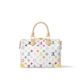 Speedy Bandoulière 25 Handbag in Monogram Multicolore White Canvas M13085