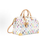 Speedy Soft 30 Handbag in Monogram Multicolore White Canvas |M27789