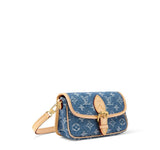 Nano Diane Classic Baguette Bag Miniature Edition Blue Jacquard Denim |M27700