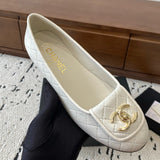 Women's Off-White Diamond-Quilted Sheepskin Loafers |G36646 X01000 0P193