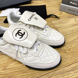 Women's White Calfskin and Suede Sneakers G47014-B23020-U6211