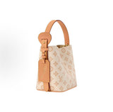 All In BB Bucket Bag, Messenger Blue, Linen-Cotton Blend Coated Canvas| M28335