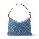 Baggy Monogram Denim Tote Bag in Washed Blue Denim |M27329