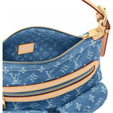 Baggy Monogram Denim Tote Bag in Washed Blue Denim |M27329