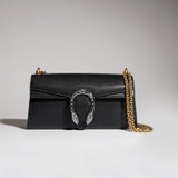 Black Grained Leather Dionysus Collection Medium Leather Shoulder Bag |874735 AAGA7 1000
