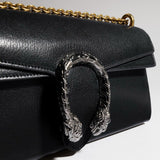 Black Grained Leather Dionysus Collection Medium Leather Shoulder Bag |874735 AAGA7 1000