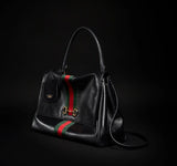Large Black Premium Leather Paparazzo Handbag |875019 AAGIQ 1053