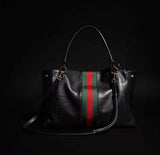 Large Black Premium Leather Paparazzo Handbag |875019 AAGIQ 1053