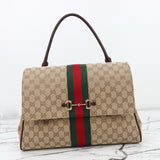 Medium Tote Bag, Beige GG Canvas|875018 FAFV9 9653