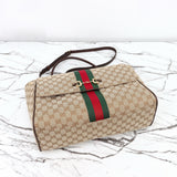 Medium Tote Bag, Beige GG Canvas|875018 FAFV9 9653
