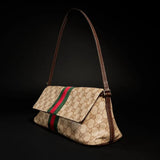 Medium Brown GG-Coated Canvas Shoulder Bag |874744 FAF79 8547