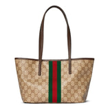 Dark Brown GG Canvas Tote Bag| 875236 FAF79 8547