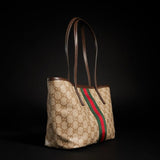 Dark Brown GG Canvas Tote Bag| 875236 FAF79 8547