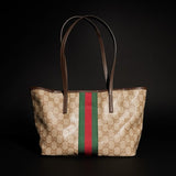 Dark Brown GG Canvas Tote Bag| 875236 FAF79 8547