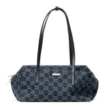Medium Boston Bag in Dark Blue Washed GG Denim| 875228 FAF8V 4042