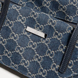 Medium Boston Bag in Dark Blue Washed GG Denim| 875228 FAF8V 4042