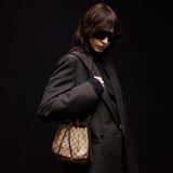 Dark Brown GG-Coated Canvas Small Bucket Bag |A002GW FAF79 8547