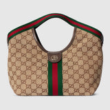Dark Brown GG-Coated Canvas Small Tote Bag |860845 AAF8L 2547