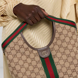 Dark Brown GG-Coated Canvas Small Tote Bag |860845 AAF8L 2547