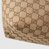 Large Dark Brown GG Canvas Tote Bag with Interwoven Double G Motif |853971 FAFFP 2547