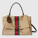 Medium Classic Double G Canvas Tote |875018 FAFV9 9653